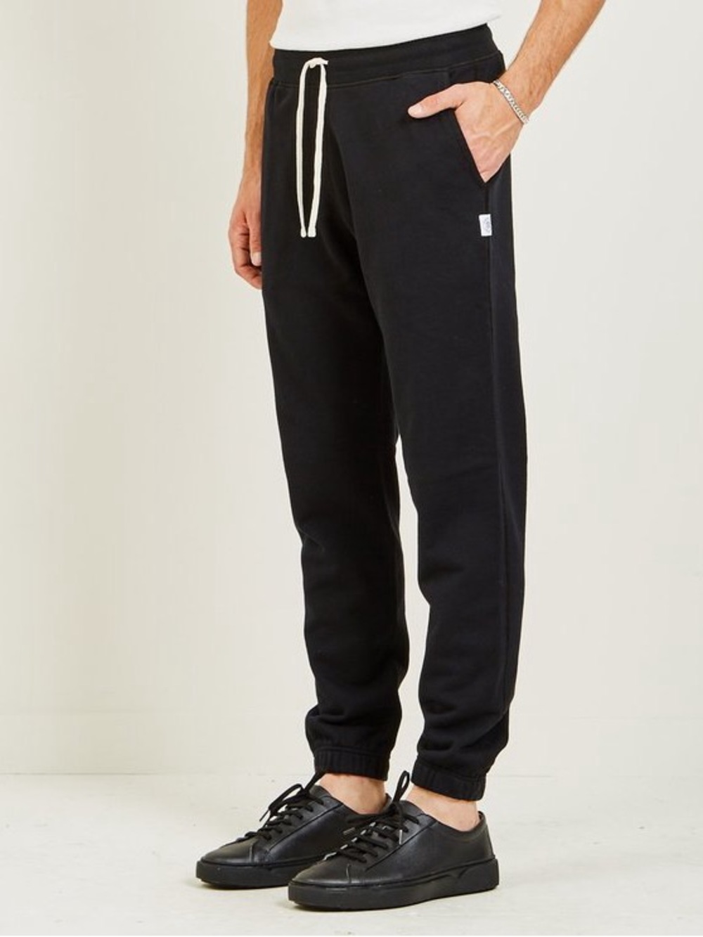 Men’s Reigning Champ Black Drawstring Jogger Sweatpants